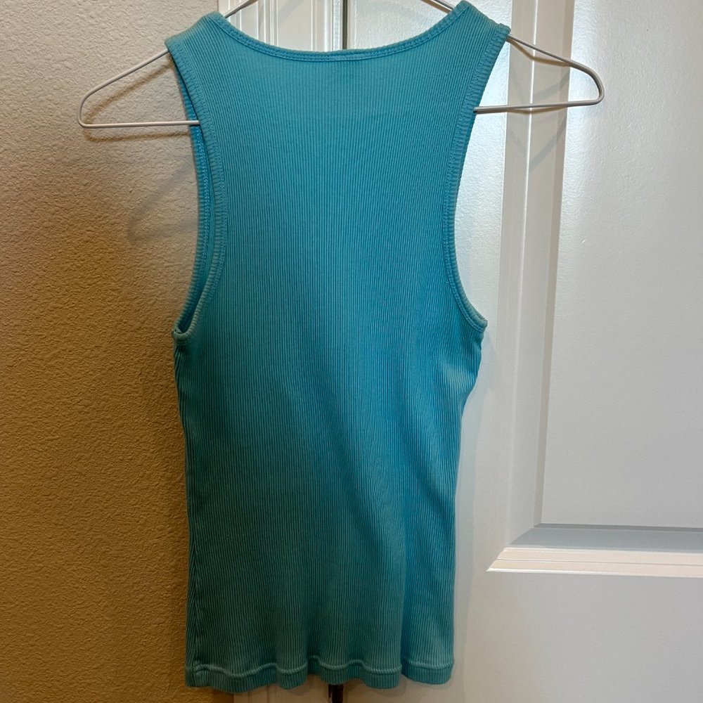 Boss Lady Ribbed Tank Top with Rhinestones Size M - Picture 2 of 4